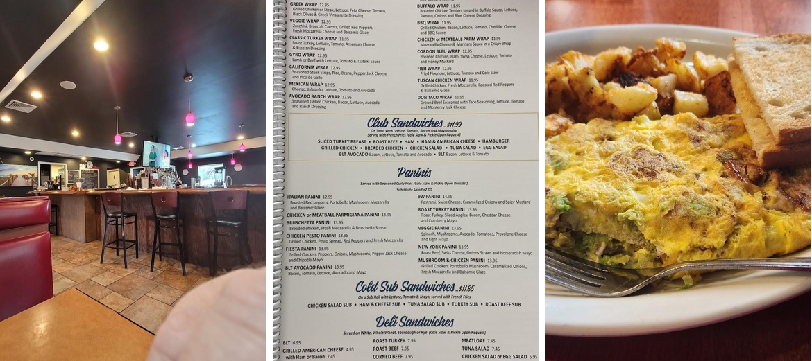 9W Diner Menu