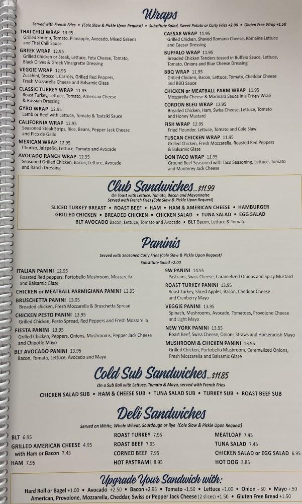 9W Diner Menu image 1