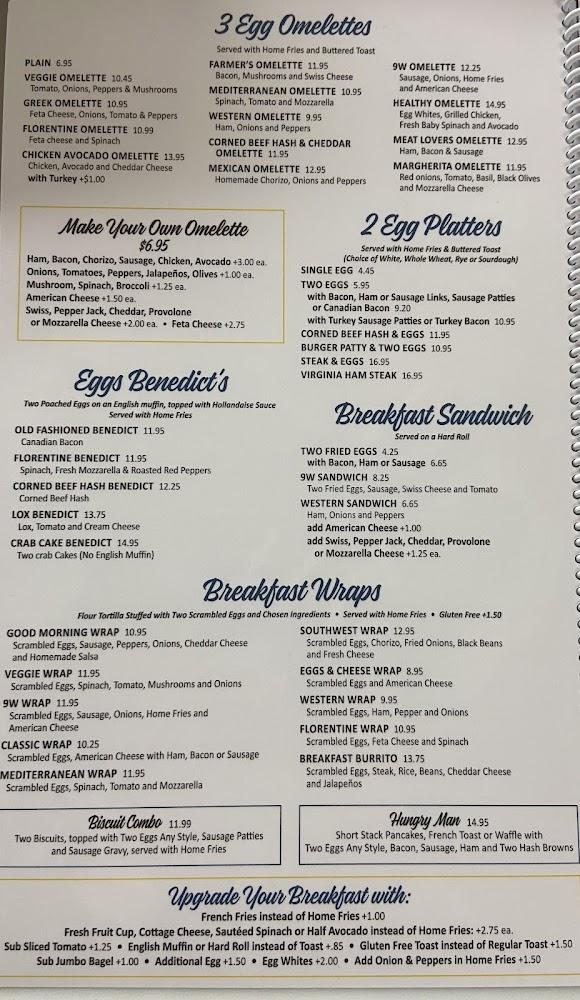 9W Diner Menu image 2